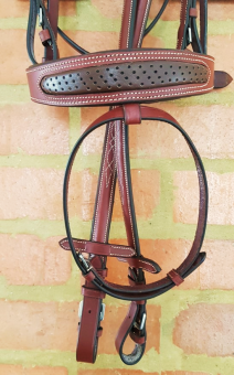 Designer two Tone soft leather bridle